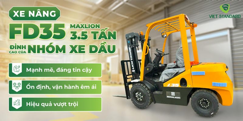 Xe nâng dầu 3.5 tấn giá tốt - kho bãi toàn quốc
