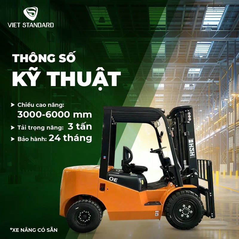 Xe Nâng Dầu 3 Tấn