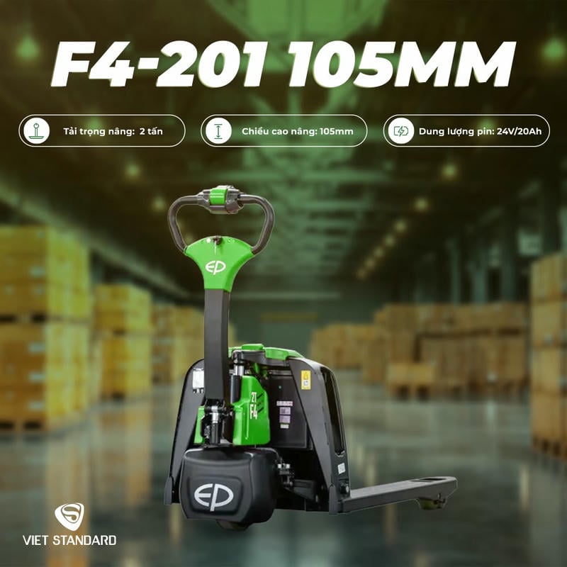 Xe Nâng Tay điện Thấp 2 Tấn Pallet Truck F4-201