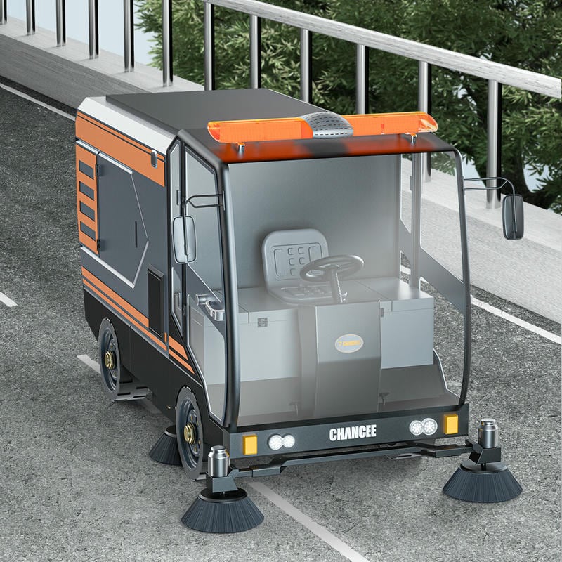 Xe Quét Rác Hút Bụi Ngồi Lái Cabin Kín U220car 4